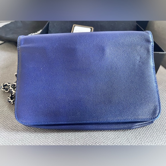 Chanel Sevruga Caviar Wallet On A Chain - Picture 5 of 11